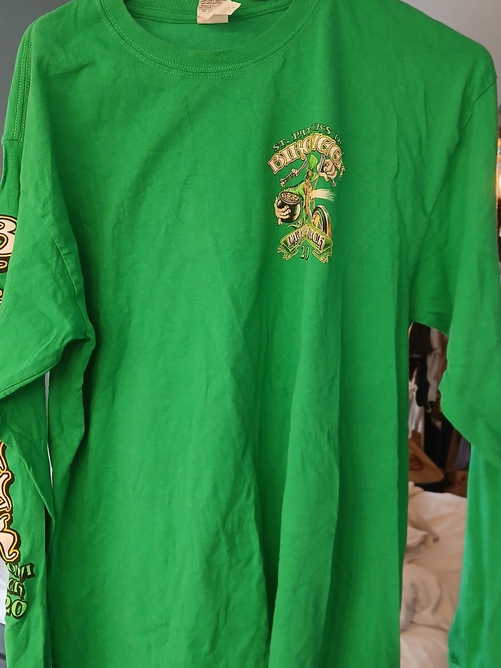 Green St. Patrick's Day Long Sleeve Daytona Bike Week